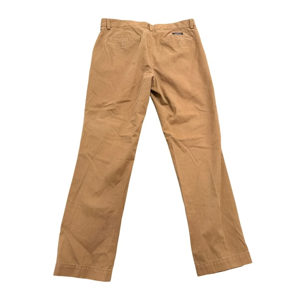 Banana Republic Aiden Chino Pants Mens 33x30 Brown Cotton Slim Flat Front